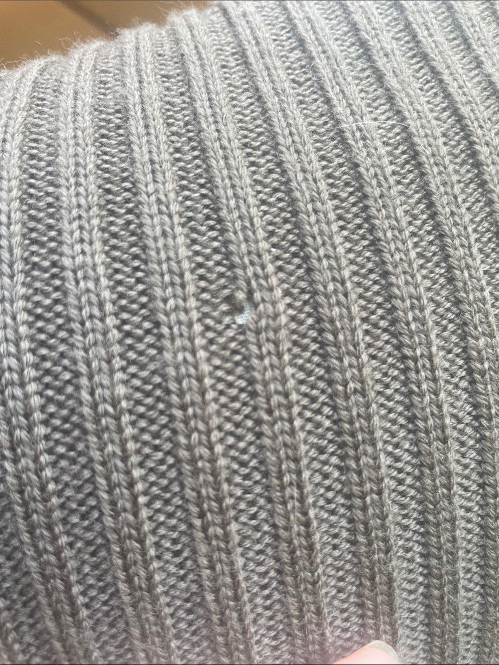 Cropped Ribbed Button Cardigan - Brown - Picture 4 of 9